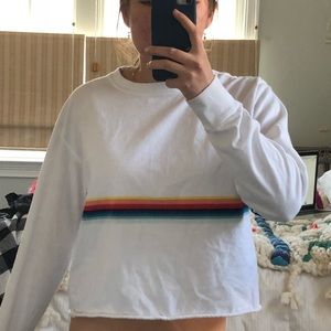 Brandy Melville Rainbow Striped Long Sleeve